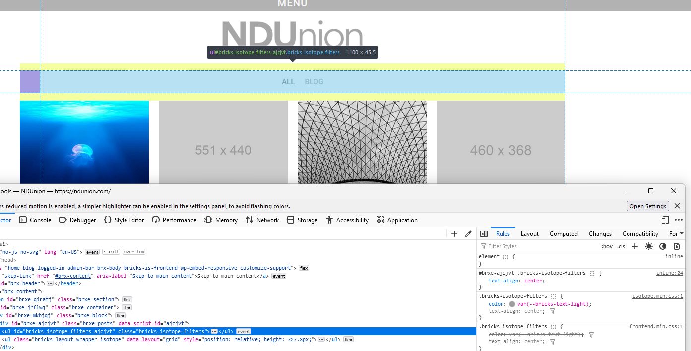 Solved Posts Filter Bricks Isotope Filters Adds Padding Left