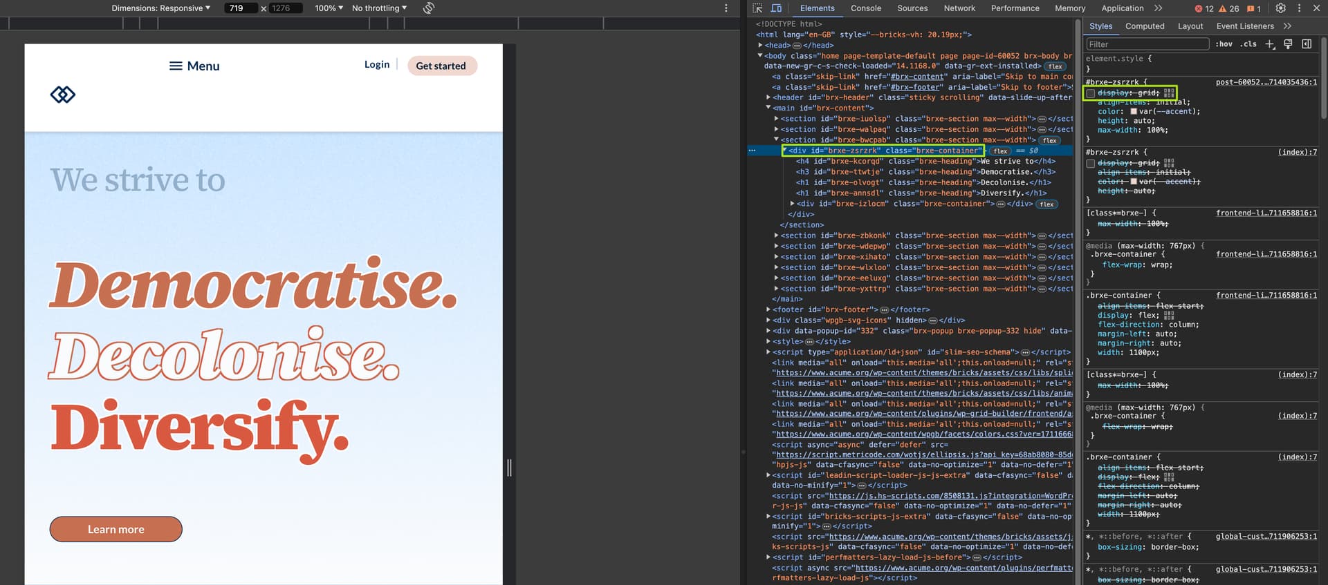 NO BUG: Mobile overflow - Bugs - Bricks Community Forum