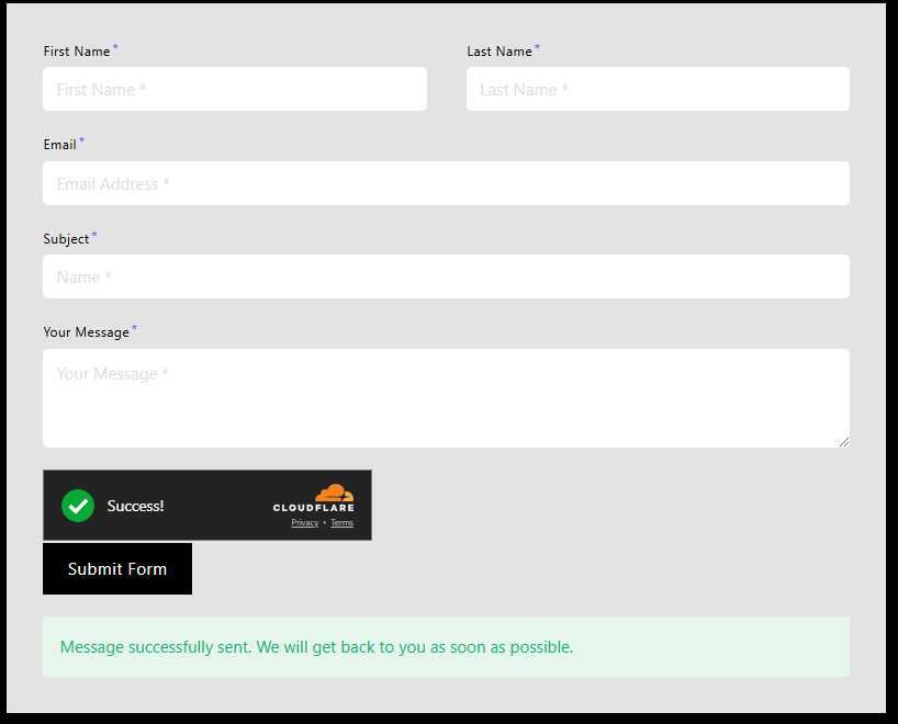 Cloudflare Turnstile Spam Protection on Form - How To - Bricks 