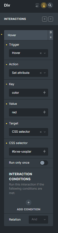 Change the elements inside a div/container on hover? - How To - Bricks ...