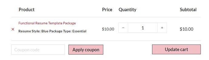 Product Variations Same Line