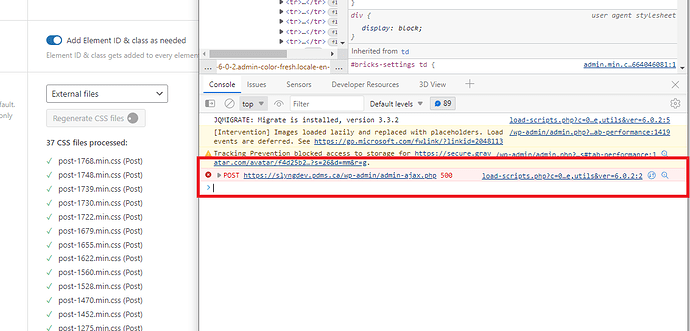SOLVED: 500 Error When Regenerating CSS - Bugs - Bricks Community Forum