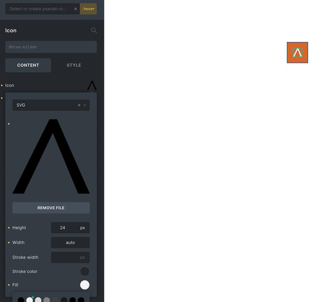 SOLVED Icon Element Change Svg Fill Color On Hover Bugs Bricks