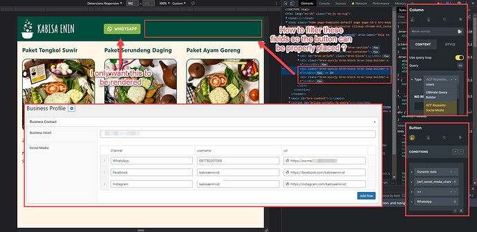 Filtering Rendered Dynamic Data