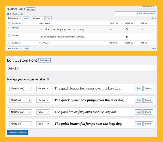 Bricks 1.4 custom fonts backend
