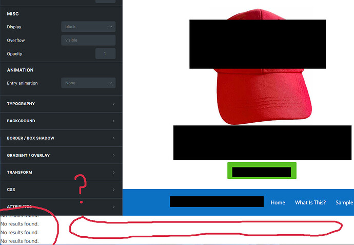 export no results found