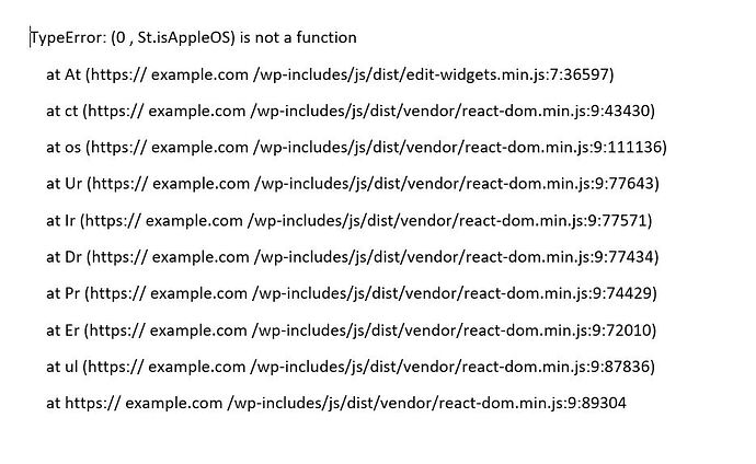 Page Editor Error Code