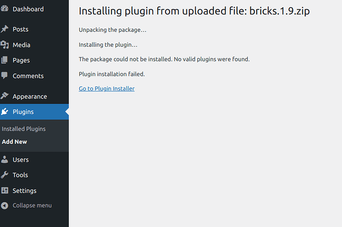 NO BUG: Failed installation of Bricks 1.9 on new blank WP 6.3 - Bugs ...