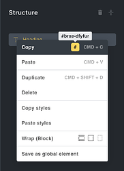 bricks-copy-element-id-to-clipboard-from-context-menu