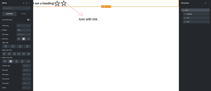 NO BUG: Link on Icon changes Element Height - Bugs - Bricks Community Forum