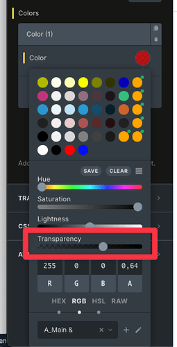Native Bricks Transparency Settings in gradients and overlays