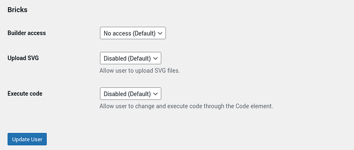 Remove Builder Access + Upload SVG + Execute code when editing user ...
