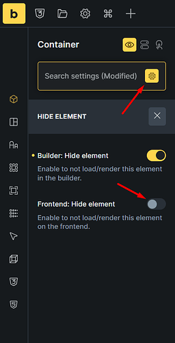 modified element