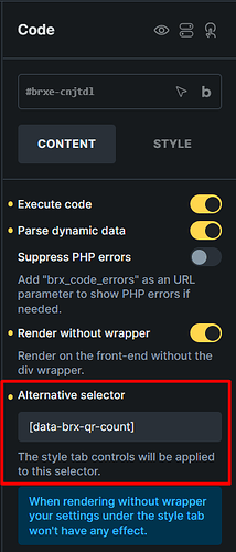 Alternative selector
