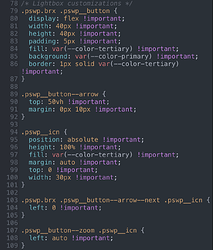 Theme stylesheet lightbox customization