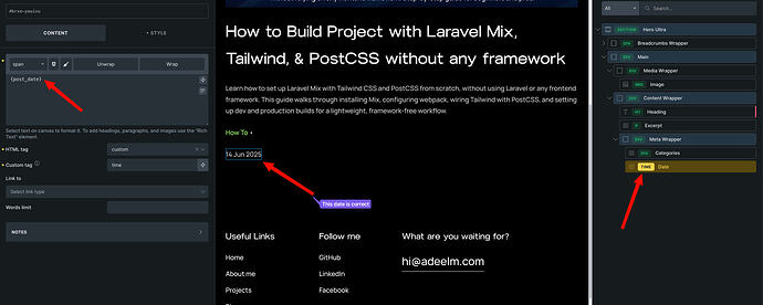 WIP: Bricks showing incorrect date on single post page - Bugs - Bricks ...