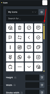 with scroll bar