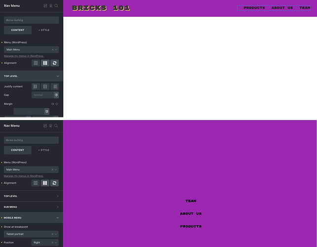 bricks-nav-menu-issue