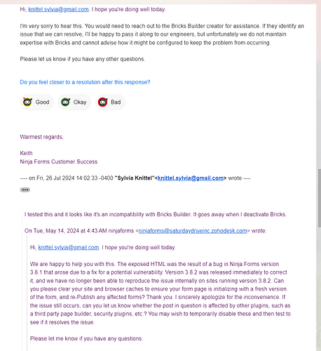 Ninja correspondence