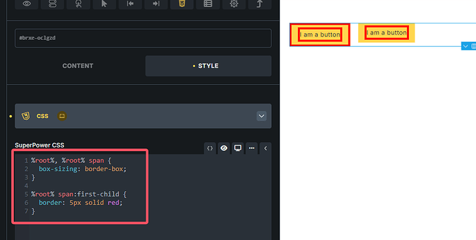 NO BUG: Button custom CSS differs (builder/front end) - Bugs - Bricks ...