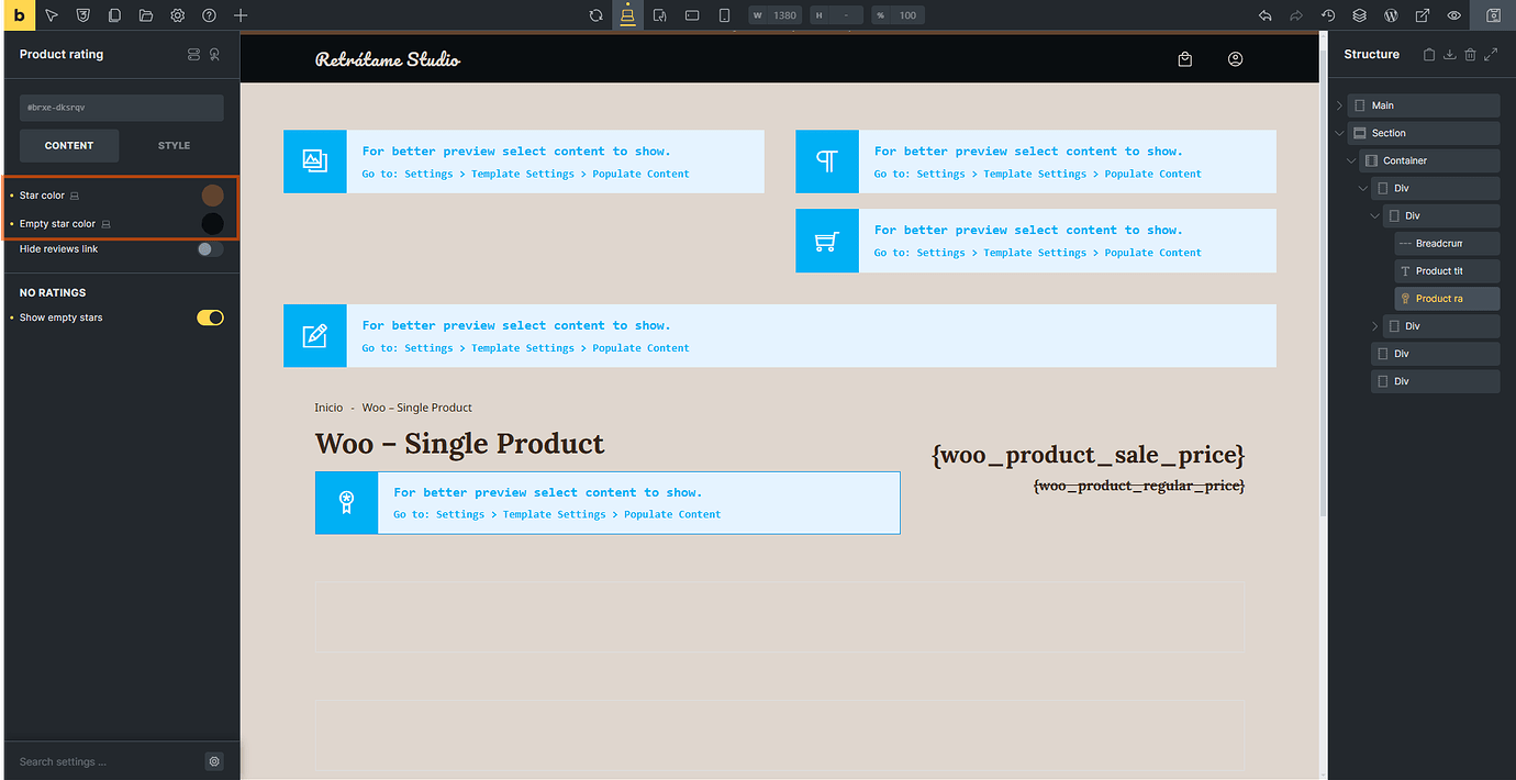 SOLVED: Woo Product Rating widget star colors - Bugs - Bricks Community ...