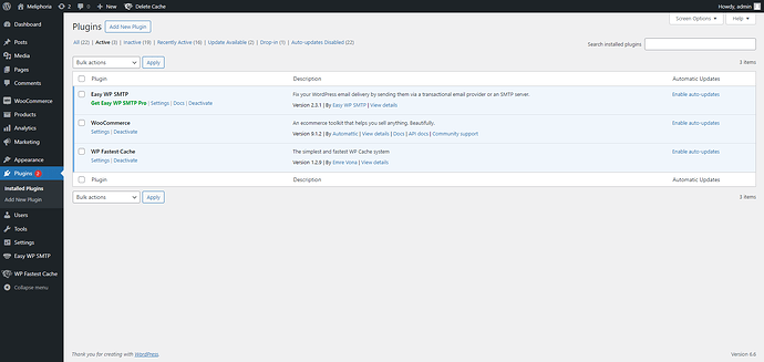 Screenshot #7 - Active plugins