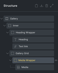 Template Structure Panel