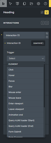 trigger list