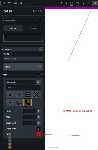 svg icon fill color is ok in 2xl view