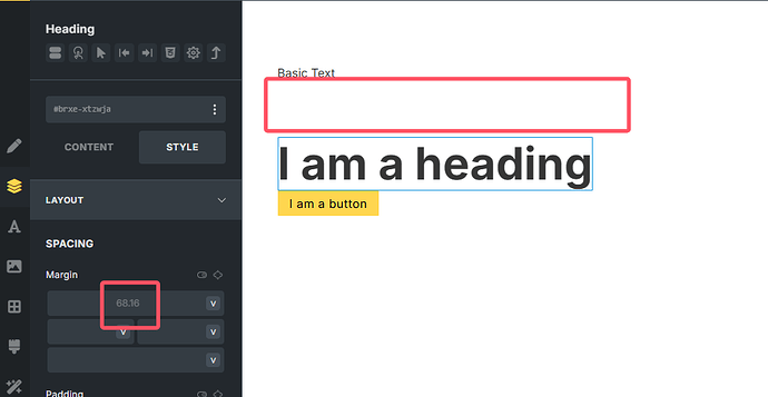 Margin-top in headings