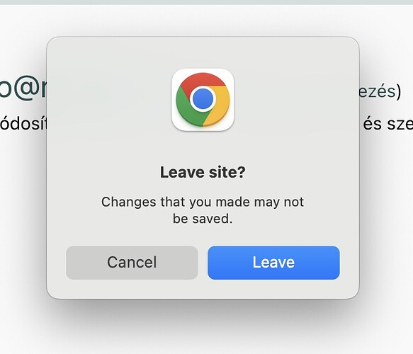 NO BUG: Leave site ? error message - Bugs - Bricks Community Forum