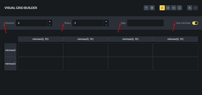 visual grid builder