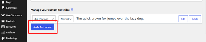 Custom font