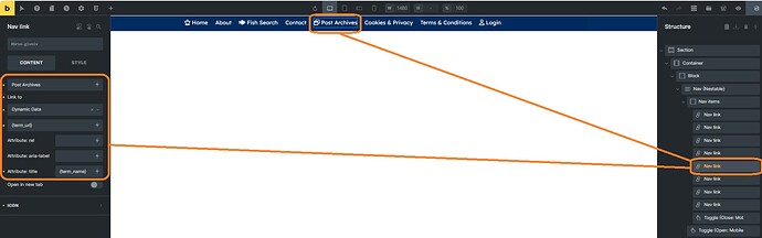 Nav Link config