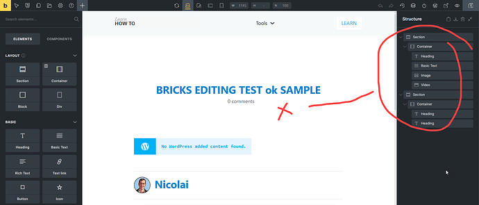 Bricks editor