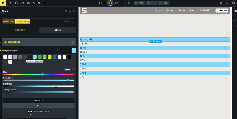 Unique layout for odd/even items in query builder - How To - Bricks ...