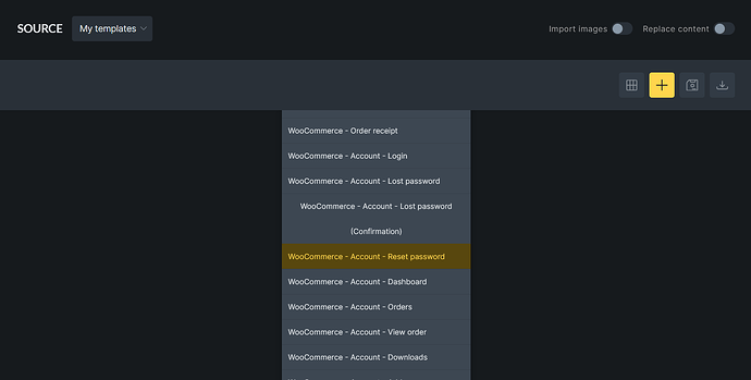 Template manager