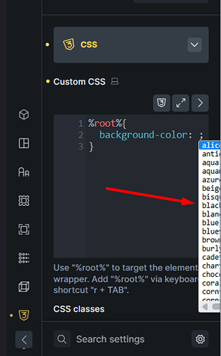Auto-suggest CSS