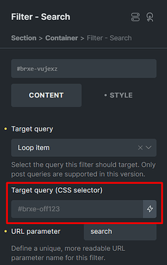 query filters