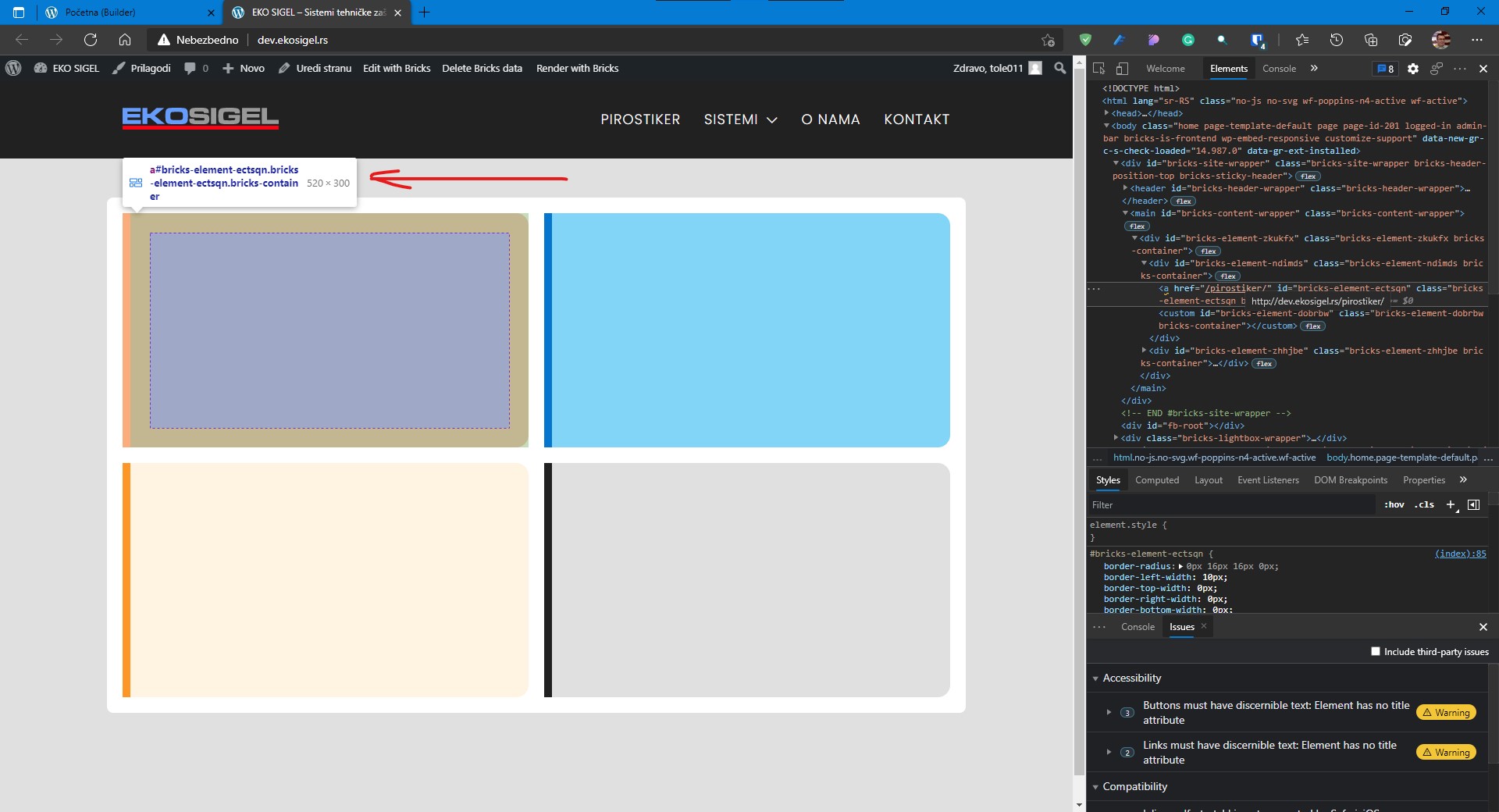 WIP: Inconsistent layout between edit mode end front end - Bugs ...