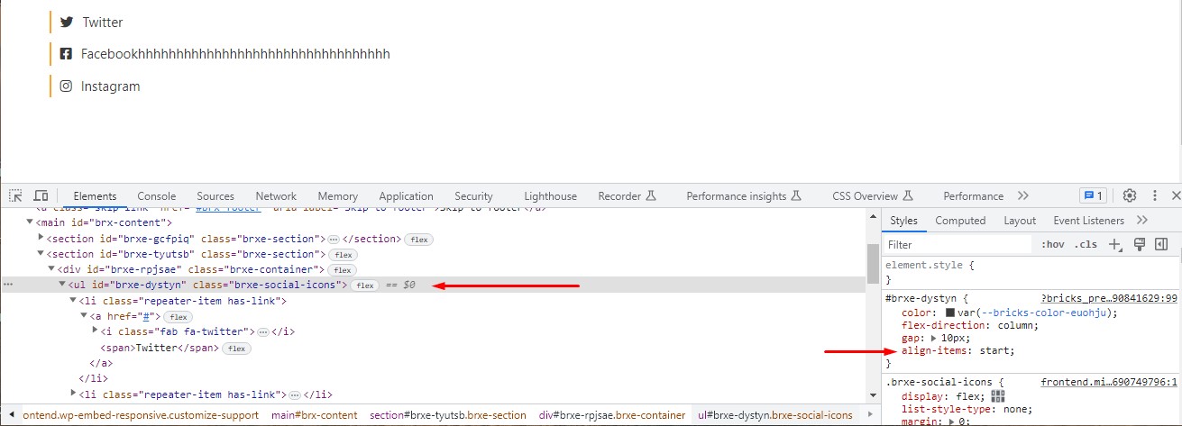 NO BUG: Icon List: Add link - Bugs - Bricks Community Forum