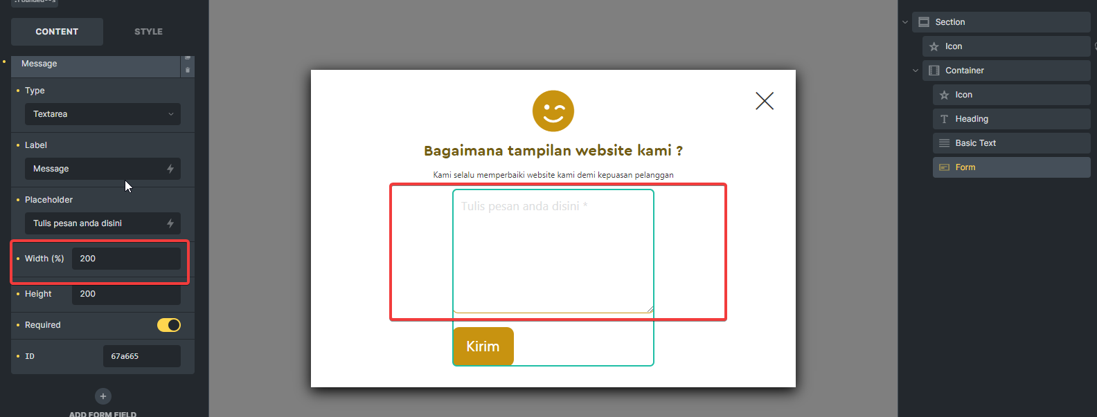 NO BUG: Resize Form More Width? - Bugs - Bricks Community Forum