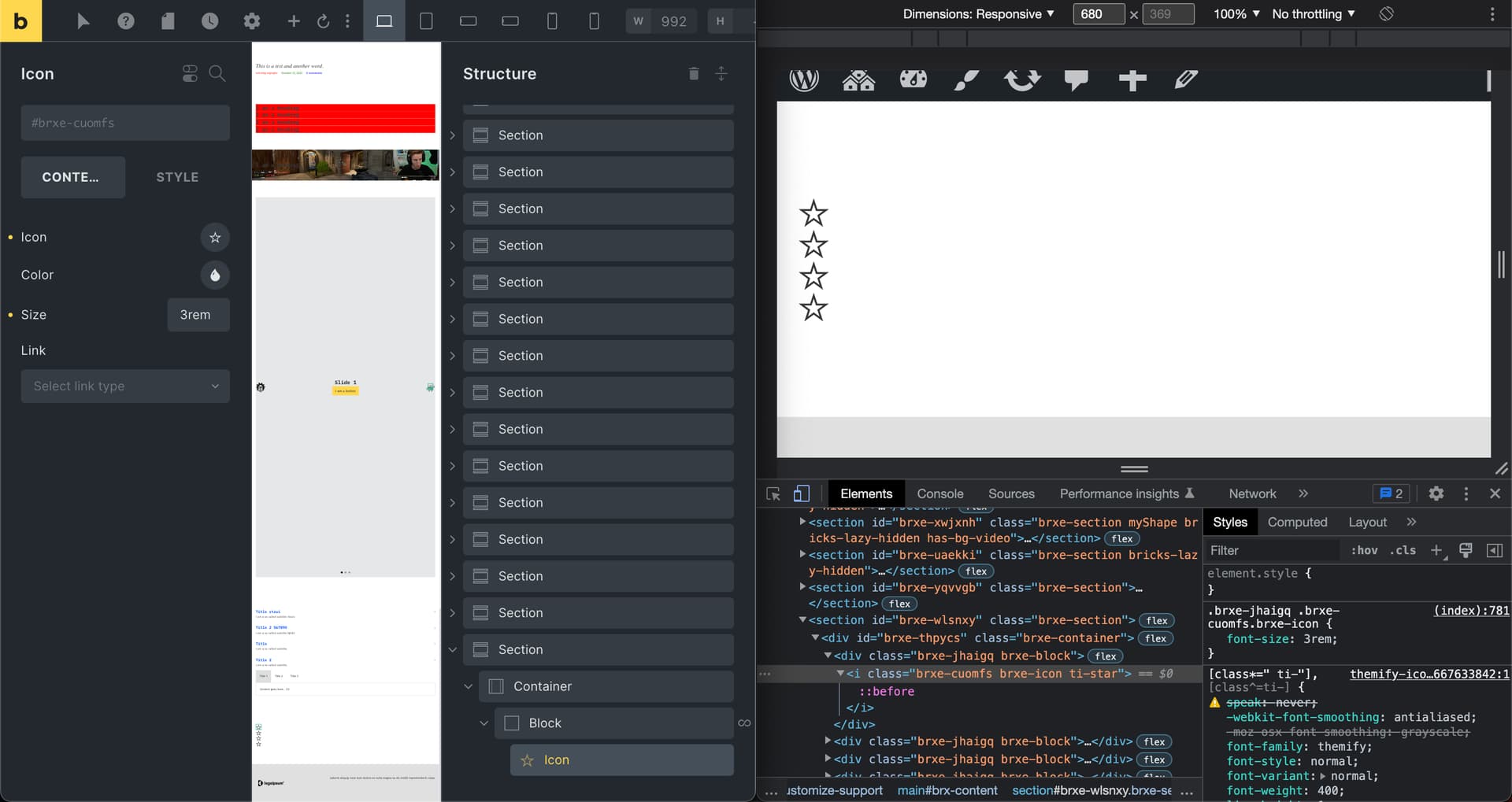 SOLVED IN 1.4: Icon-Size inside a Query-Loop - Bugs - Bricks Community ...