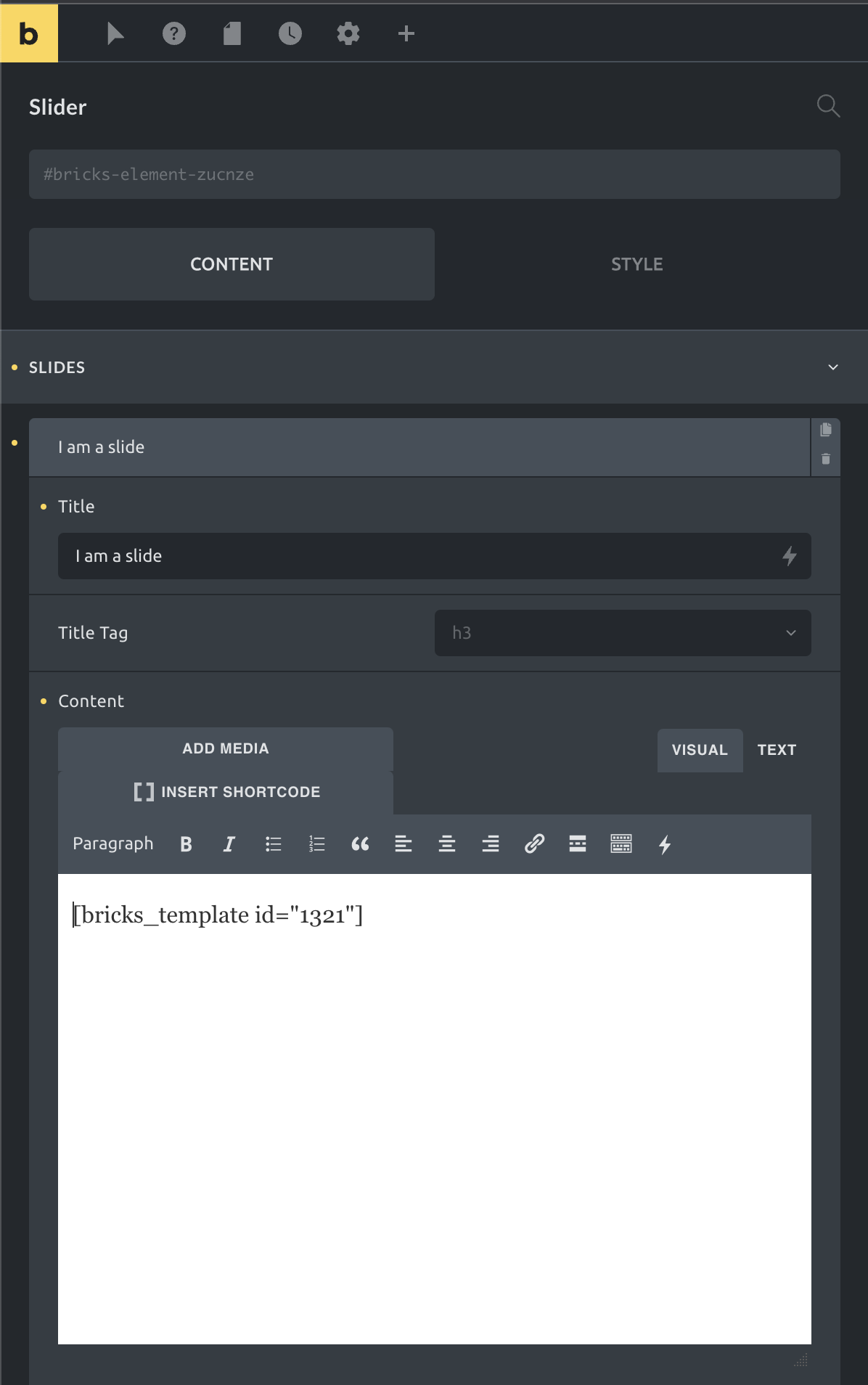 How to add a template to a Slider - How To - Bricks Community Forum
