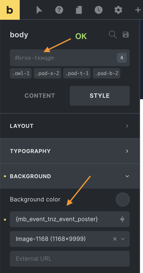 SOLVED: Background image from dynamic data doesn't showing on element ...