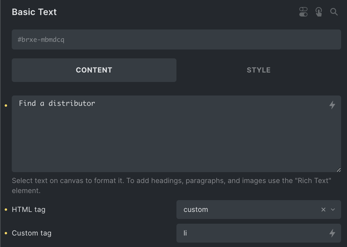 NO BUG: Can't change tag of text link - Bugs - Bricks Community Forum
