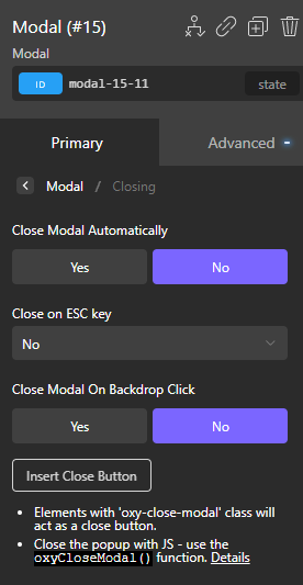 WAIT: Modal window errors and missing functionality - Bugs - Bricks ...