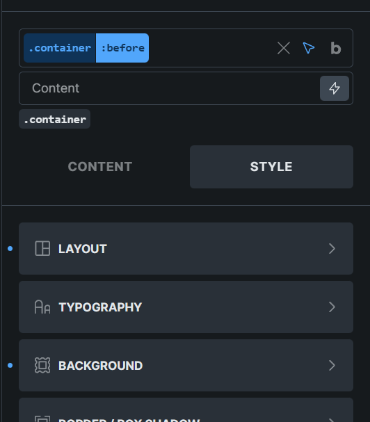 NO BUG: ::before and ::after pseudo elements not appearing in front-end ...
