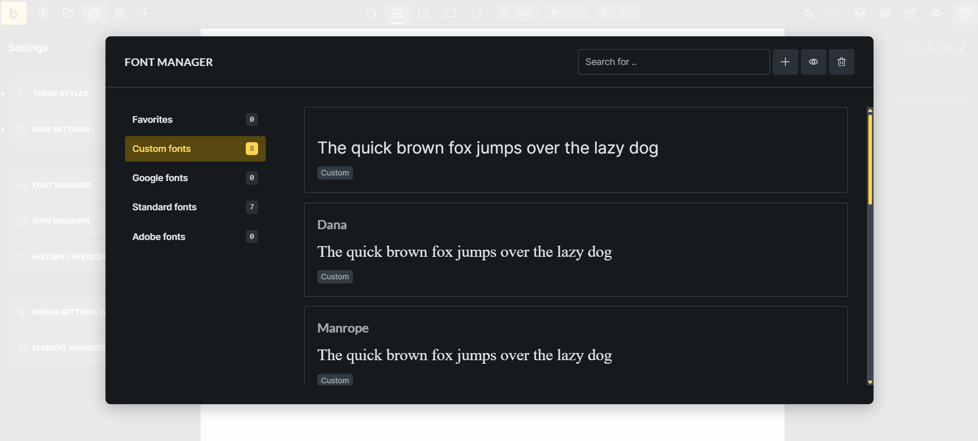 upload font