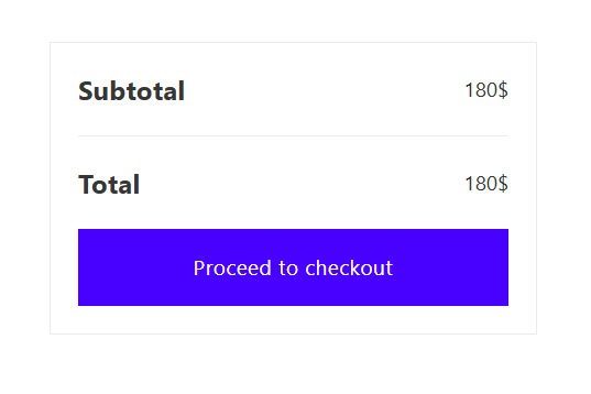 Cart totals